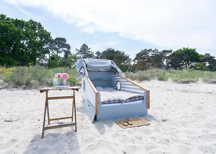 Luxussátor Schlafstrandkorb Nr 6